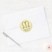 Irish Gold Monogram M Runder Aufkleber (Umschlag)
