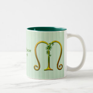Irish Gold Monogram M Zweifarbige Tasse