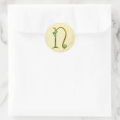 Irish Gold Monogram N Runder Aufkleber (Tasche)