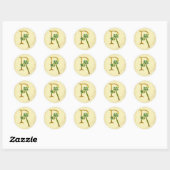 Irish Gold Monogram R Runder Aufkleber (Blatt)