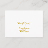 Irish Gold Monogram Wedding Gift Registry Card Begleitkarte (Rückseite)