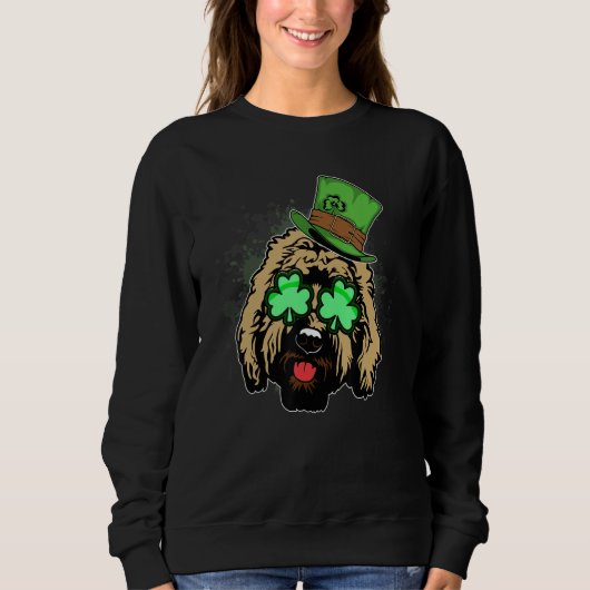 Irish Goldendoodle Doodle Dog   St Patricks Day Pe Sweatshirt (Vorderseite)