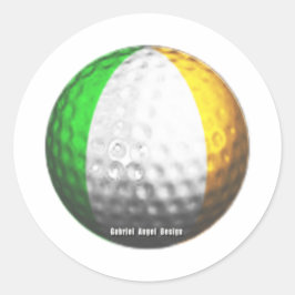 Irish Golf Runder Aufkleber