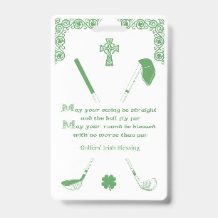 Irish Golfers Segen Card Ausweis