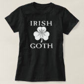 Irish Goth Kleeblatt Spider Web T-Shirt (Design vorne)