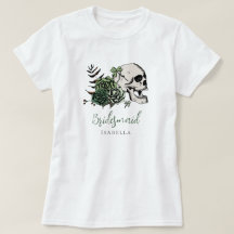 Irish Gothic Green Skull & Rose Bridesmaid Gift