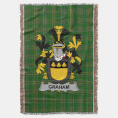 Irish Graham oder Grahan Coat of Arms Familienwapp Decke (Vorderseite Vertikal)