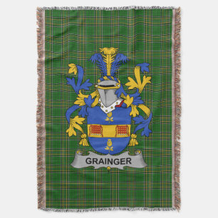 Irish Grainger Coat of Arms Familienwappen Irland Decke