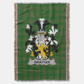 Irish Grattan oder McGrattan Coat of Arms Family C Decke (Vorderseite Vertikal)