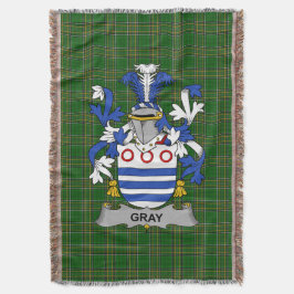 Irish Gray Coat of Arms Familienwappen Irland Decke