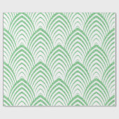 Irish Green Art-Deko Geometric Pattern Geschenkpapier (Flach)