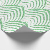 Irish Green Art-Deko Geometric Pattern Geschenkpapier (Ecke)