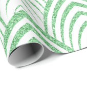 Irish Green Art-Deko Geometric Pattern Geschenkpapier (Rolleneckpunkt)