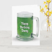 Irish Green Beer Geburtstag mit Namen Karte (Gelbe Blume)