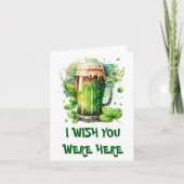 Irish Green Beer St Patricks Day Card Ankündigung (Vorderseite)