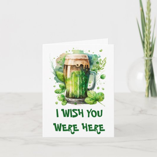 Irish Green Beer St Patricks Day Card Ankündigung (Vorderseite)