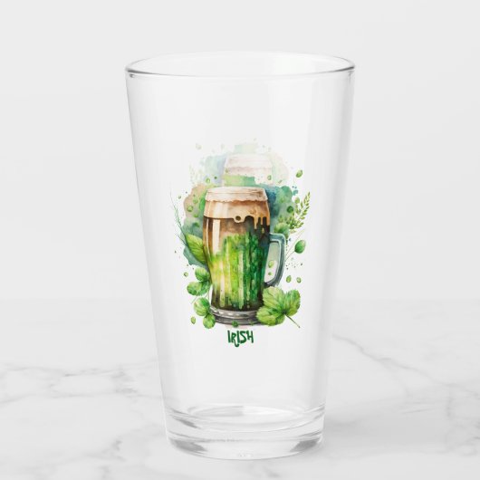 Irish Green Beer St Patricks Day Glas (Rückseite)