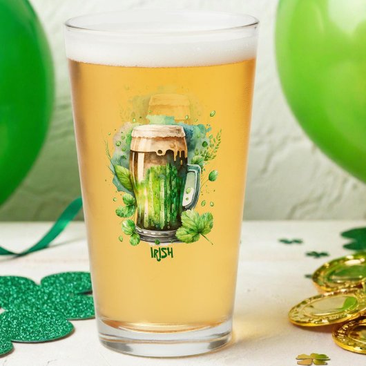 Irish Green Beer St Patricks Day Glas