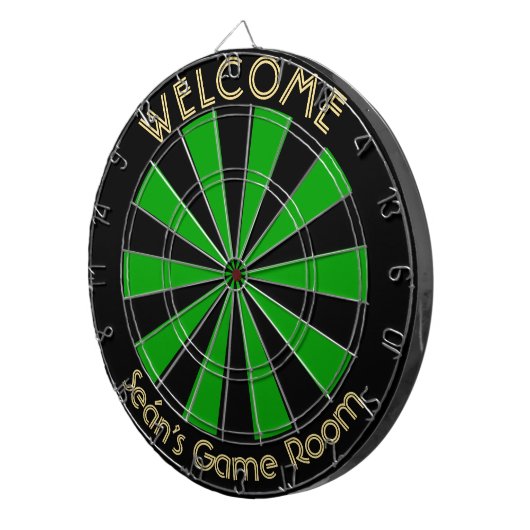 Irish Green Black Custom Metal Cage Dorm Game Room Dartscheibe (Vorderseite rechts)