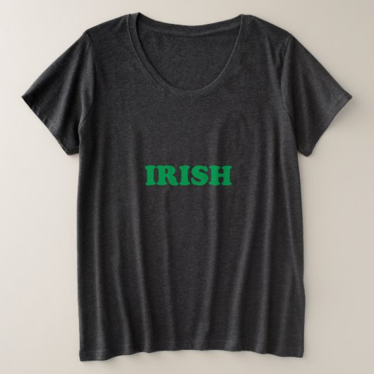 Irish Green Briefe Große Größe T-Shirt (Design vorne)