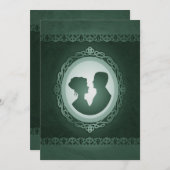 Irish Green Cameo Wedding Einladungen (Vorne/Hinten)