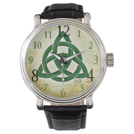 Irish Green Celtic Knot Men's Armbanduhr