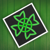 Irish Green Celtic Knot Serviette