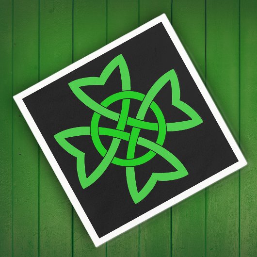 Irish Green Celtic Knot Serviette