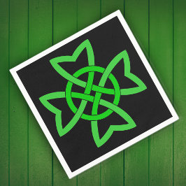 Irish Green Celtic Knot Serviette