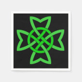 Irish Green Celtic Knot Serviette (Vorderseite)