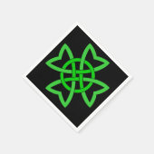 Irish Green Celtic Knot Serviette (Ecke)