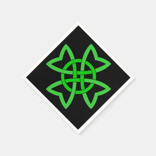 Irish Green Celtic Knot Serviette (Ecke)
