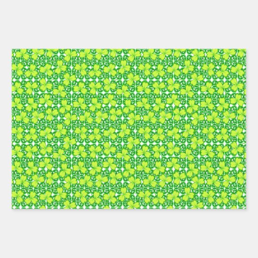 Irish Green Clover Geschenkpapier Set (Vorderseite 2)
