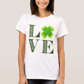 Irish Green Clover Kleeblatt Celtic Knot LIEBE T-S T-Shirt (Vorderseite)