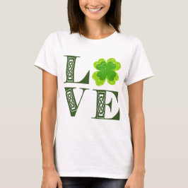 Irish Green Clover Kleeblatt Celtic Knot LIEBE T-S T-Shirt