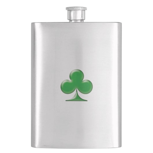 Irish Green Clover Kleeblatt Flachmann (Vorderseite)