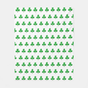 Irish Green Clover Kleeblatt Fleecedecke