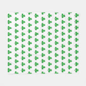 Irish Green Clover Kleeblatt Fleecedecke (Vorderseite (Horizontal))