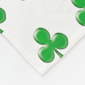 Irish Green Clover Kleeblatt Fleecedecke (Ecke)