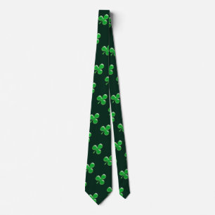 Irish Green Clover Kleeblatt Krawatte