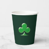 Irish Green Clover Kleeblatt Pappbecher (Rückseite)