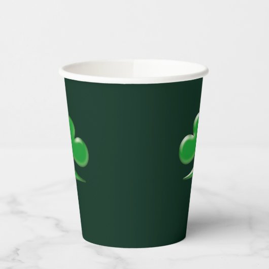 Irish Green Clover Kleeblatt Pappbecher (Links)