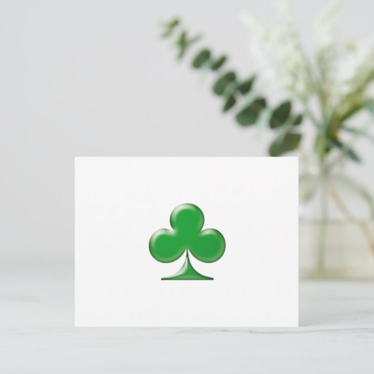Irish Green Clover Kleeblatt Postkarte (Stehend Vorderseite)
