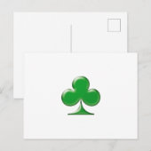 Irish Green Clover Kleeblatt Postkarte (Vorne/Hinten)