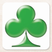 Irish Green Clover Kleeblatt Rechteckiger Pappuntersetzer (Vorderseite)