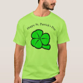Irish Green Clover Kleeblatt Saint Patrick Blätter T-Shirt (Vorderseite)