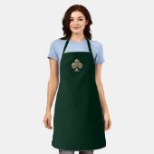 Irish Green Clover Kleeblatt Schürze (Getragen)