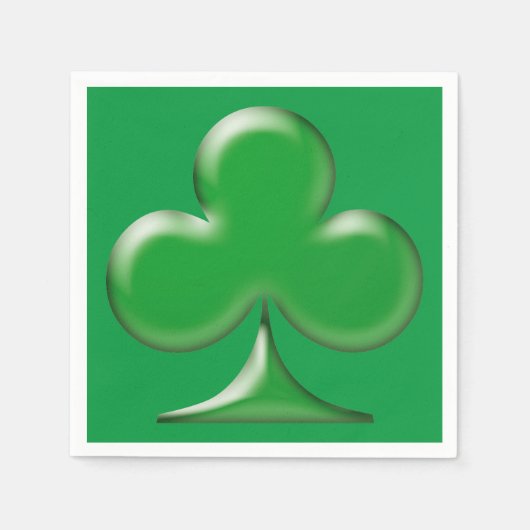 Irish Green Clover Kleeblatt Serviette (Vorderseite)