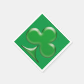 Irish Green Clover Kleeblatt Serviette (Ecke)