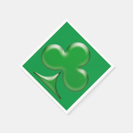 Irish Green Clover Kleeblatt Serviette (Ecke)